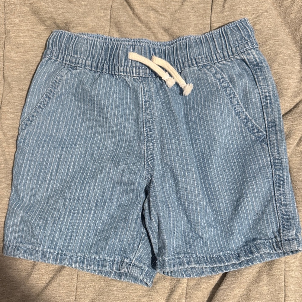 Cat & Jack Light Blue Pinstripe Kids Shorts
